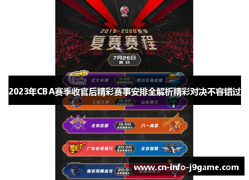 2023年CBA赛季收官后精彩赛事安排全解析精彩对决不容错过 2023年CBA赛季收官后精彩赛事安排全解析精彩对决不容错过